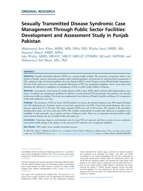 pdf sexually transmitted disease syndromic case management through public sector facilities