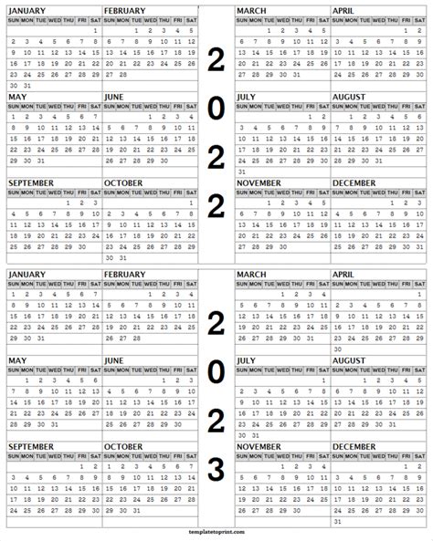Download 2022 2023 Printable Calendar Free Calendar Templates