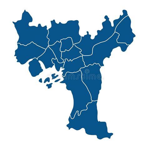 Mapa Del Esquema De Los Distritos De Oslo Stock De Ilustración