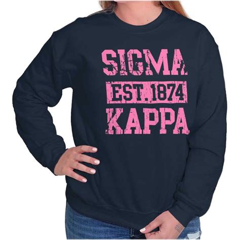 Spirit Of Sigma Kappa Crewneck Sweatshirt Greek Sorority Officially