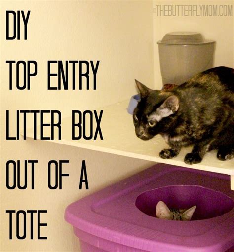 Diy Top Entry Litter Box Out Of A Tote Perfect Solution To Keep Dogs