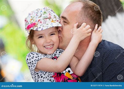 Father S Day Dad Kissing His Daughter Stock Photo Image Of Love