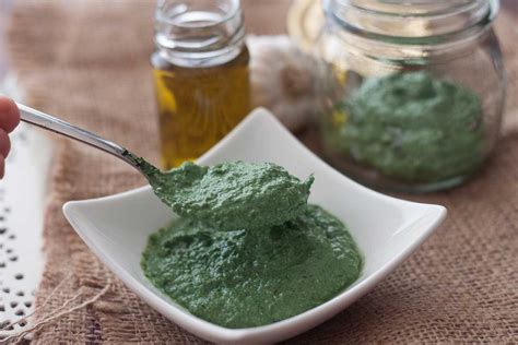 Spirulina And Mint Basil Pesto Recipe By Archanas Kitchen