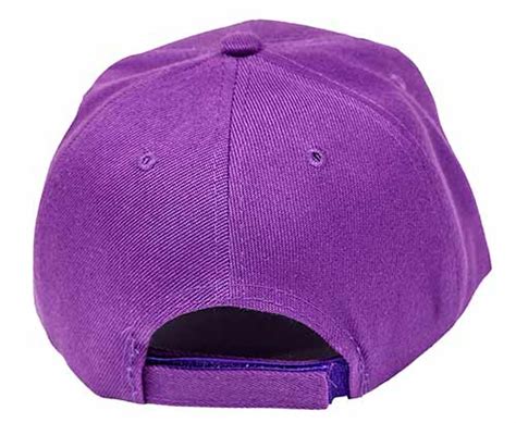 Purple Baseball Cap Mid Toned Purple Velcro Adjustable