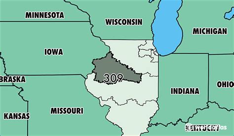 309 Area Code Map Where Is 309 Area Code In Illinois Images And