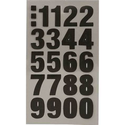 Rico Office Stick Black Numbers 4 Sheets 7x155 Cm Fred Aldous