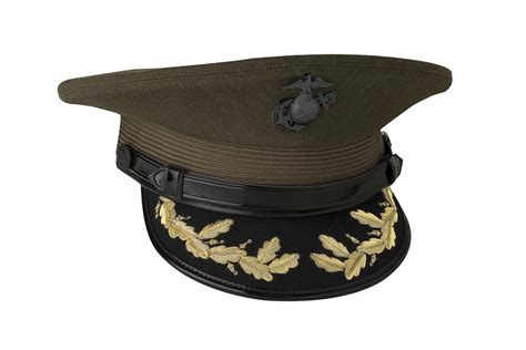 Marine Corps Field Grade Service Cap Green Bernard Cap Genuine