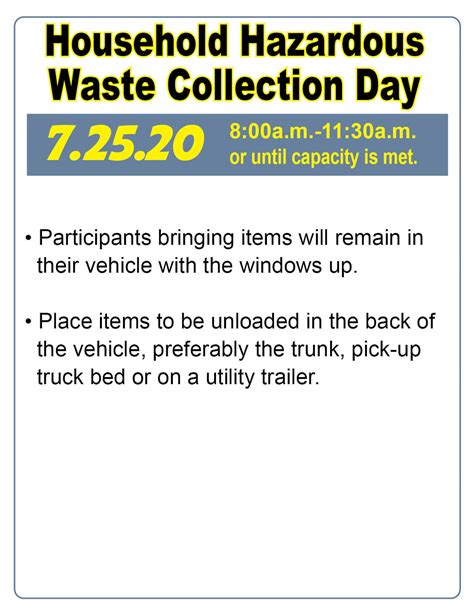 Household Hazardous Waste Collection Day The City Of Bessemer