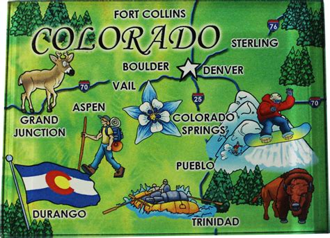 Colorado Acrylic State Map Magnet