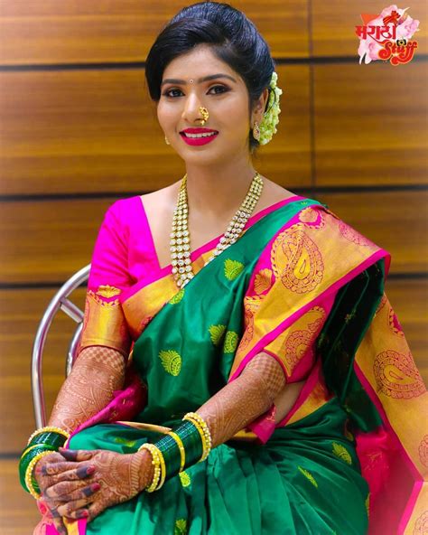 Beautiful Saree Marathi Saree Marathi Bride Indian Natural Beauty Indian Beauty Saree