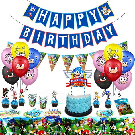 Buy Sonic Hedgehog Birthday Party Supplies Set 163pcs Birthday