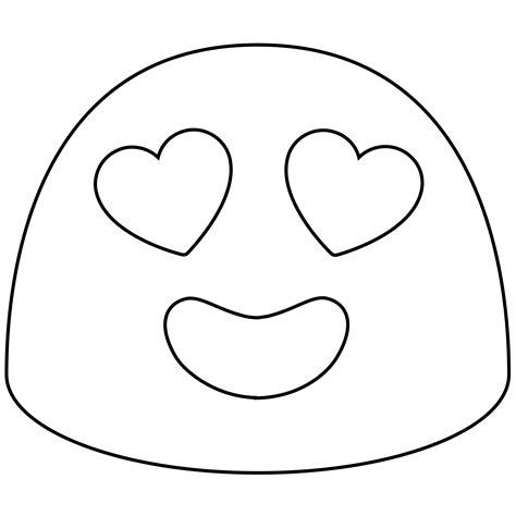 Smiling Face With Heart Eyes Emoji Coloring Page Colouringpages