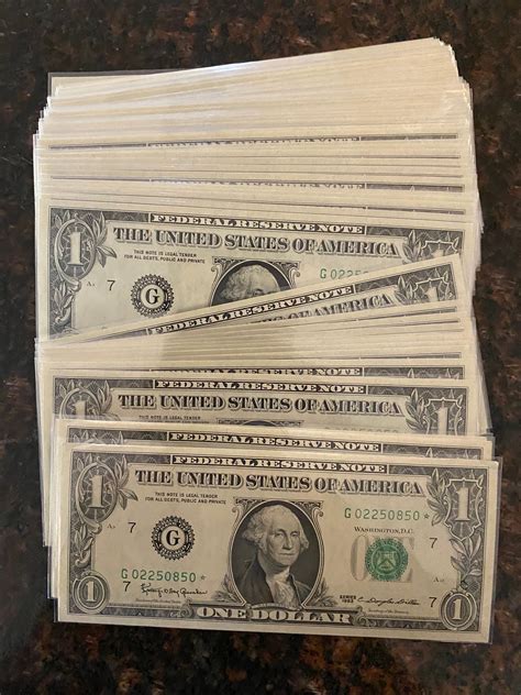 1963 One Dollar Bill Uncirculated Federal Reserve Star Note Etsy