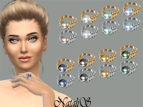 The Sims Resource Spike And Pearl Ring By Natalis Sims 4 Downloads