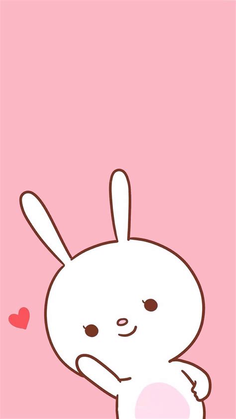 Pink Bunny Kawaii Rabbit Wallpapers Wallpaper Cave