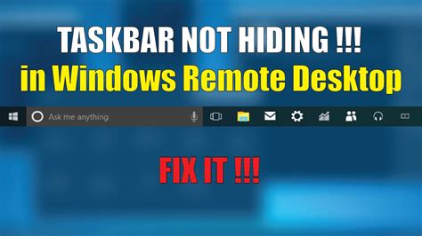 How To Fix Taskbar Not Hiding In Windows Remote Desktop Ictfix