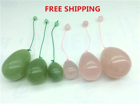 Himabm Natural Rose Quartz Jade Egg Mix For Kegel Exercise Pelvic Floor Muscles Vaginal Exercise