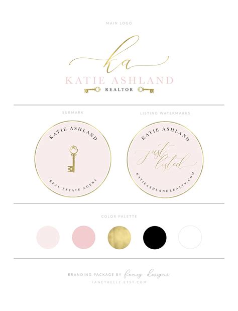 Real Estate Logo Key Logo Realtor Branding Kit Realty Logo Etsy