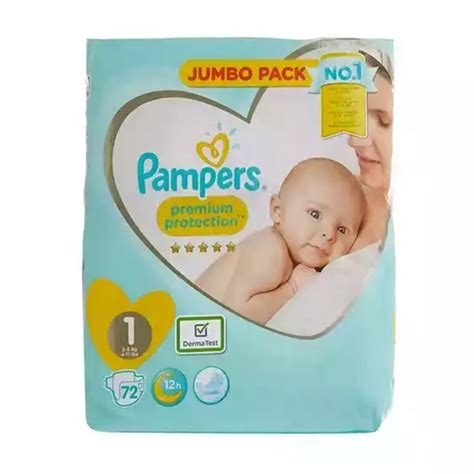 Pampers Baby Dry 1 Jumbo Plus Belt Newborn 2 5 Kg 72 Pcs