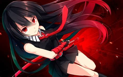 Fondos De Pantalla Ilustración Anime Chicas Anime Vestido Rojo