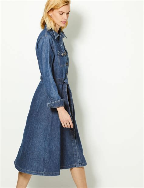 Denim Shirt Midi Dress Mands Collection Mands Shirt Dresses Uk Midi