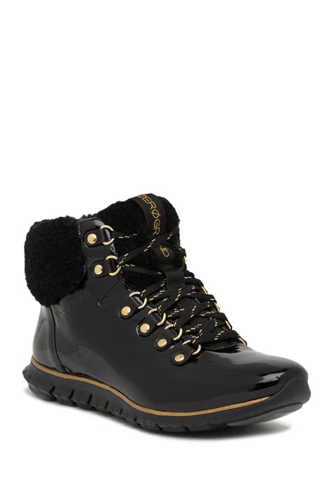 zerogrand genuine shearling waterproof hiker boot by cole haan on nordstrom rack boots cole