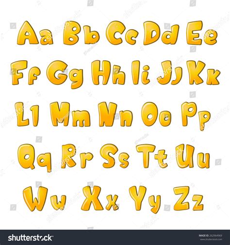 Funny Alphabet Letters On White Vector Stock Vector Royalty Free