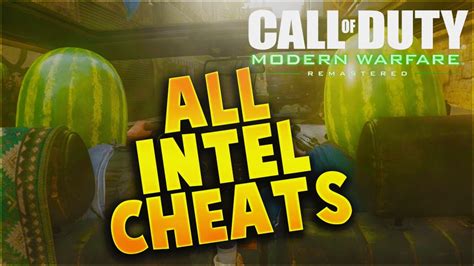 All Call Of Duty 4 Modern Warfare Remastered Intel Cheats Gameplay