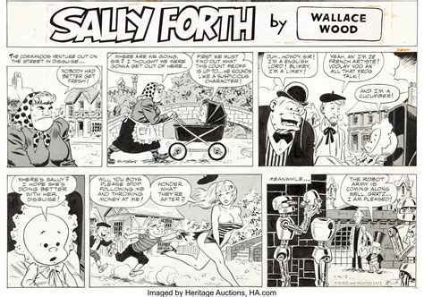 wally wood sally forth partial comic strip s30a original art wood lot 93535 heritage auctions