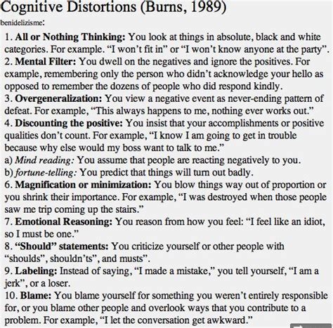 The 25 Best Cognitive Distortions Ideas On Pinterest