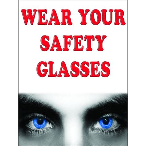 safety poster 1089 p wear your safety glasses