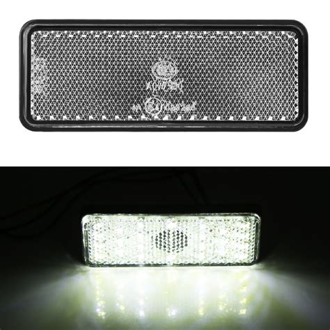 Tebru Universal Motorcycle Scooter Moped Rectangle LED Reflector Tail
