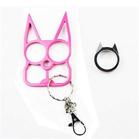 Browse our selection of convenient, yet intimidating keychain weapons these weapons have two sharp ears that will pierce skin in the event of an attack. Lovelyou Cat Self Defense Safety Keychain Keyrings, Cat ...