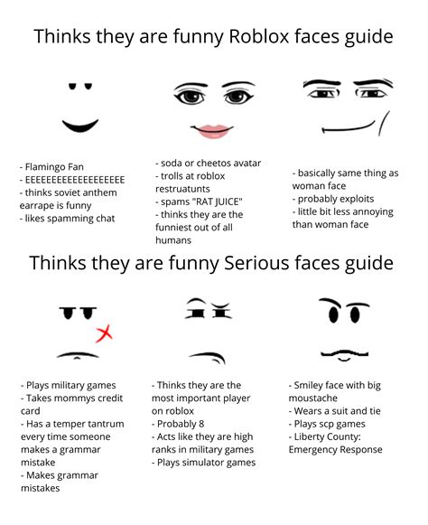Roblox Face Guide Rrobloxmemes