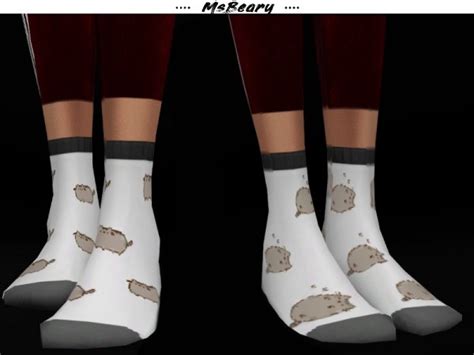 The Sims Resource Pusheen Cat Socks By Msbeary • Sims 4 Downloads