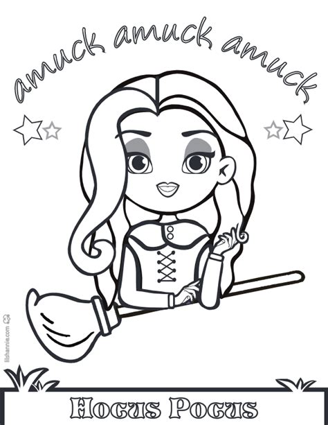 Hocus Pocus Coloring Page