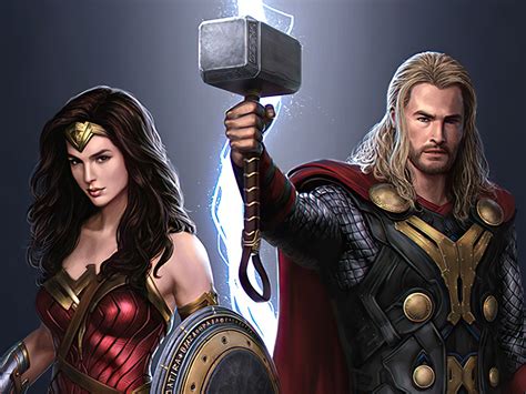 1600x1200 Thor And Wonder Woman Wallpaper1600x1200 Resolution Hd 4k