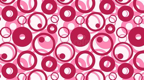 Pink Seamless Overlapping Circles Pattern Vector Image Stock Vector