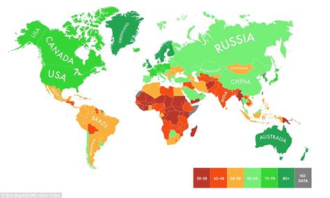 The best and worst places to live as our planet warms up | Daily Mail