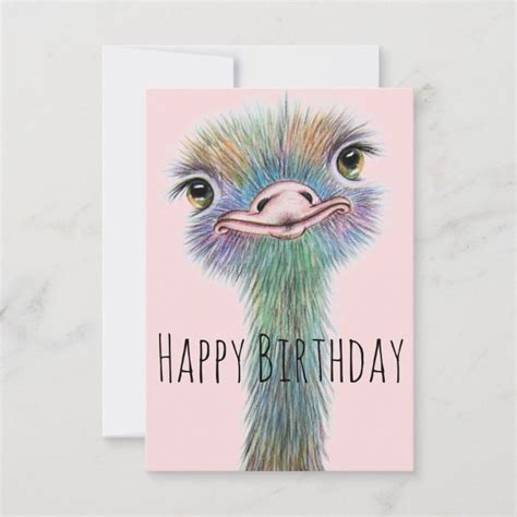 Funny Ostrich Customizable Birthday