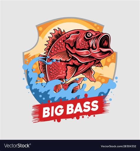 Angler Fish Red Snapper Fisherman Big Bass Artwork