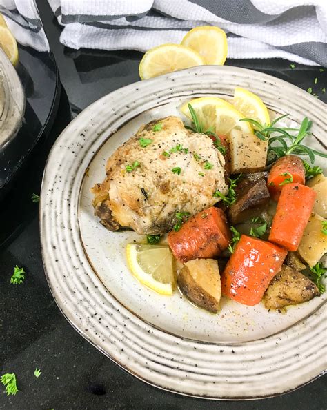 Coat chicken with butter, rosemary, and lemon juice. Juicy Crockpot Chicken Thighs Recipe | Slow Cooker Living