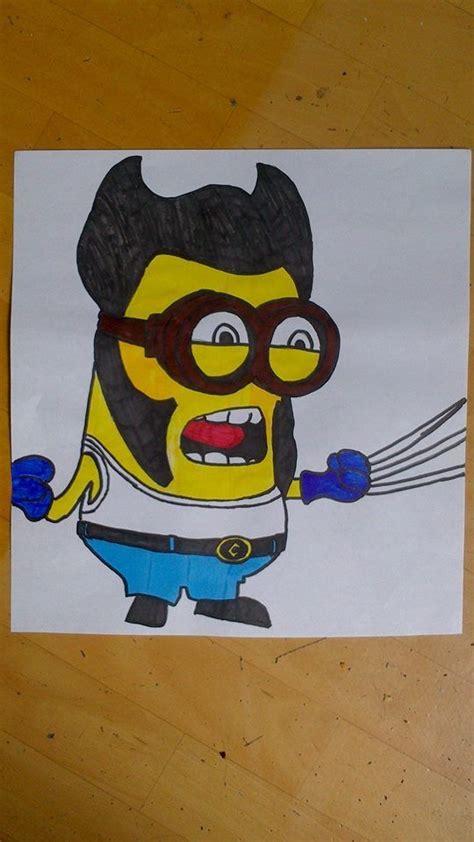 Minion Wolverine Drawing By Keith Hyde Drawings Geek Stuff I Card