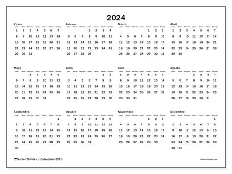 Calendario 2024 Año I Ld Michel Zbinden Cl