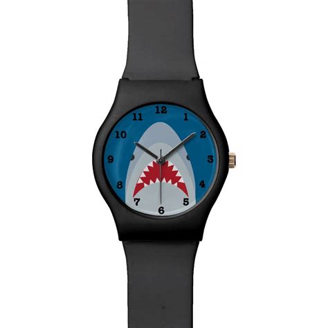 shark may28th watch with numbers adult unisex pale blue personalized watches personalised