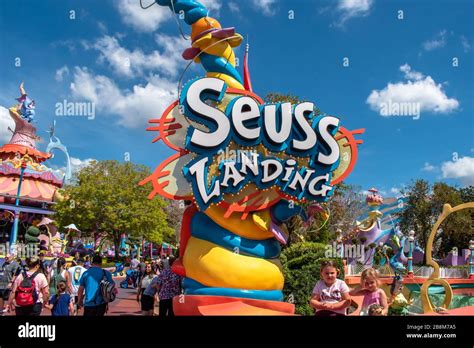 Orlando Florida March 15 2019 Seuus Landing Sign At Universals