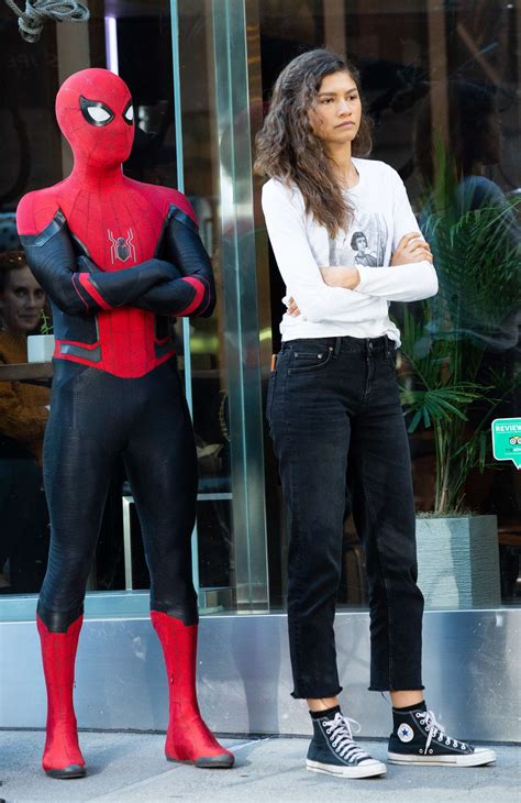 Zendaya On Set Of Spiderman Far From Home In New York Gotceleb