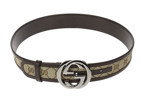 Gucci Brown Gg Monogram Belt Interlocking G Buckle 7530 Belt Gucci
