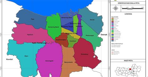 Peta Administrasi Kota Semarang Provinsi Jawa Tengah NeededThing