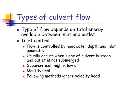 Ppt Design Of Culverts Powerpoint Presentation Id6348429